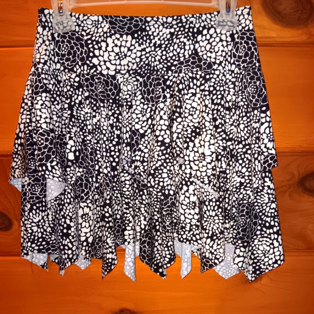 Floral polka dot miniskirt